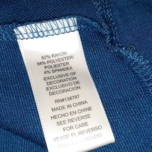 Plus size turquoise beaded blouse - Picture 5 of 7